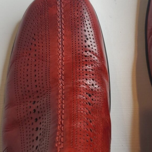 Walking Cradles Elites Red Leather Loafers Narrow 7 - Picture 11 of 14